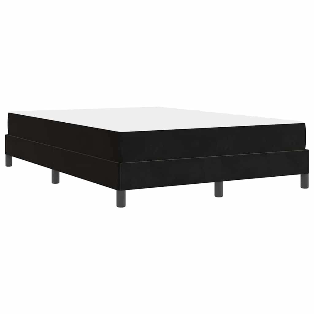 vidaXL Κρεβάτι με ελατήρια με στρώμα Μαύρο 140 x 190 cm ύφασμα