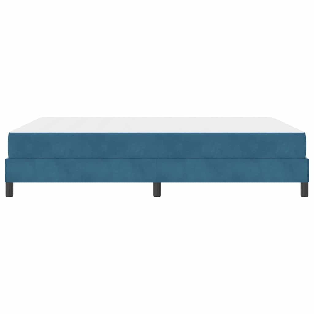 vidaXL Κρεβάτι box spring με στρώμα Σκούρο Μπλε 140 x 190 cm Βελούδο