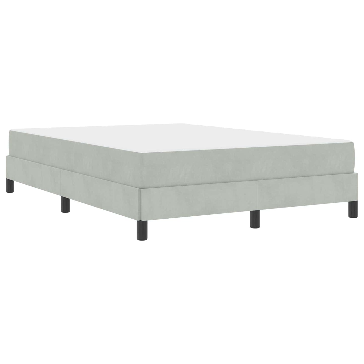 vidaXL Κρεβάτι box spring με στρώμα Ανοιχτό γκρι 140 x 200 cm Βελούδο