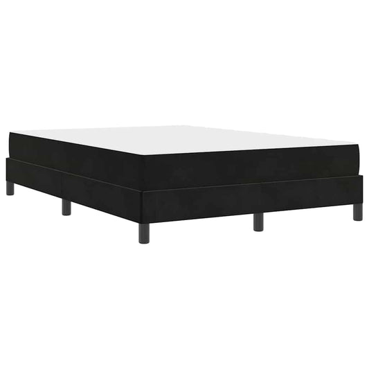 vidaXL Κρεβάτι box spring με στρώμα Μαύρο 140 x 200 cm Βελούδο