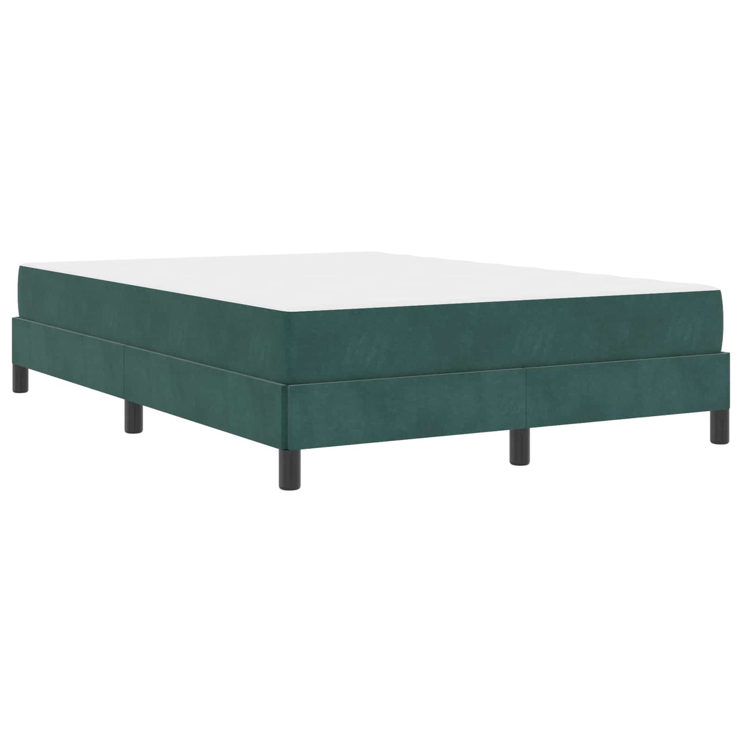 vidaXL Κρεβάτι box spring με στρώμα Σκούρο Πράσινο 140 x 200 cm