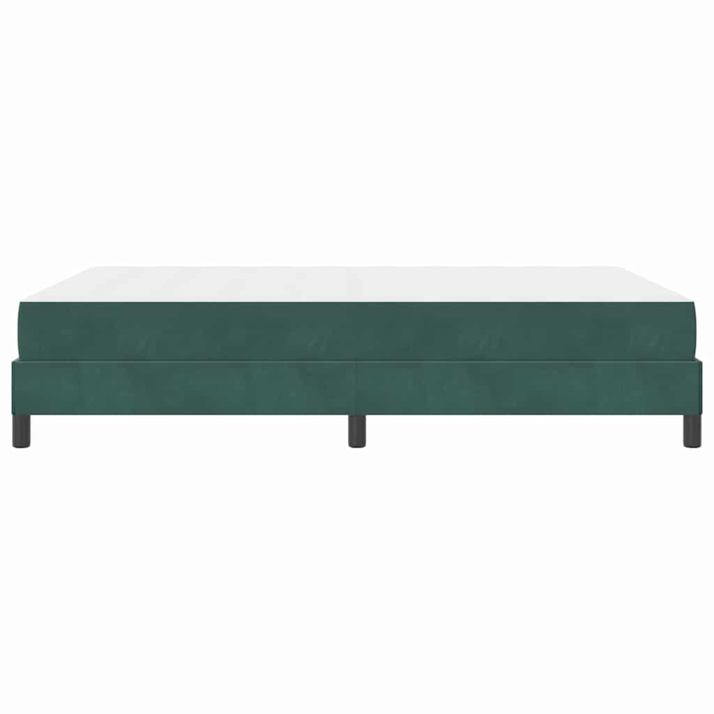 vidaXL Κρεβάτι box spring με στρώμα Σκούρο Πράσινο 140 x 200 cm