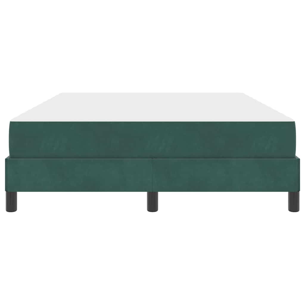 vidaXL Κρεβάτι box spring με στρώμα Σκούρο Πράσινο 160 x 200 cm