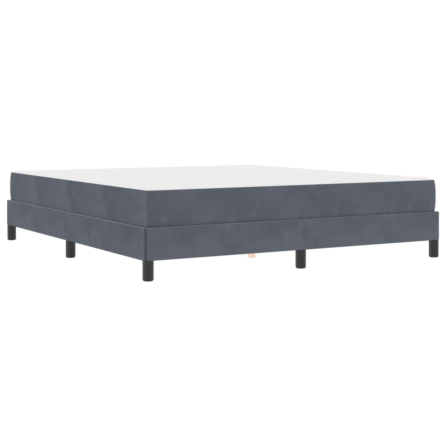 vidaXL Κρεβάτι box spring με στρώμα Σκούρο Γκρι 180 x 200 cm Βελούδο