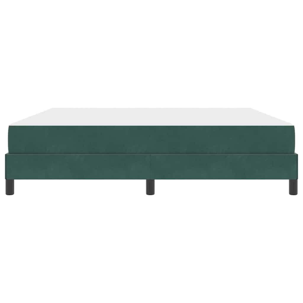 vidaXL Κρεβάτι box spring με στρώμα Σκούρο Πράσινο 180 x 200 cm