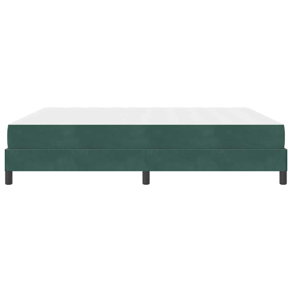 vidaXL Κρεβάτι box spring με στρώμα Σκούρο Πράσινο 180 x 200 cm