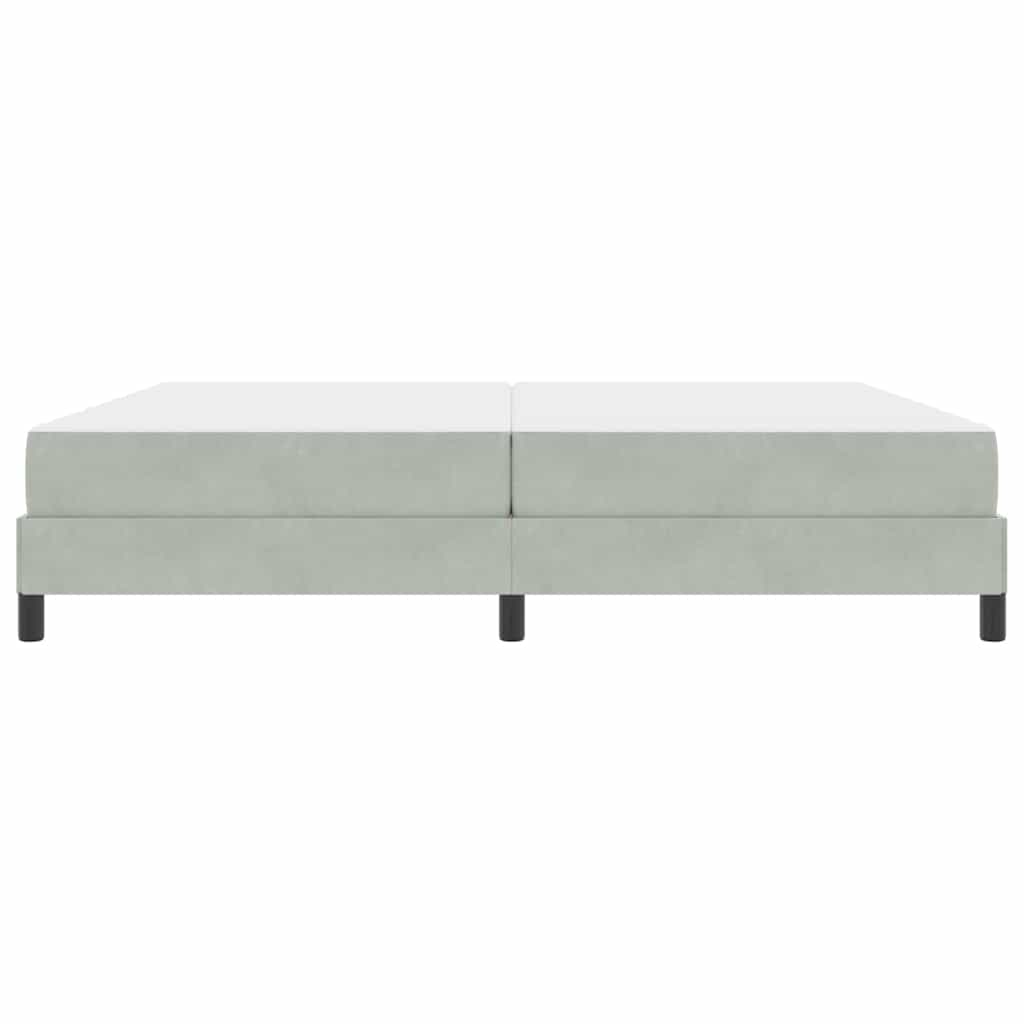 vidaXL Κρεβάτι box spring με στρώμα Ανοιχτό γκρι 200 x 200 cm Βελούδο