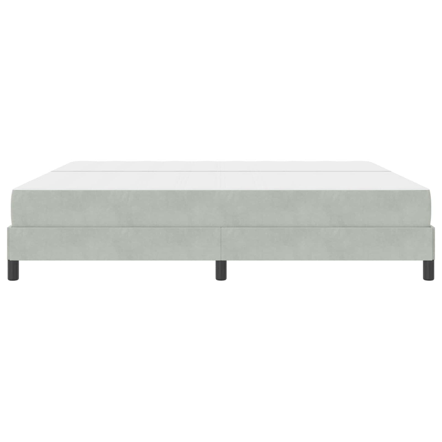 vidaXL Κρεβάτι box spring με στρώμα Ανοιχτό γκρι 200 x 200 cm Βελούδο
