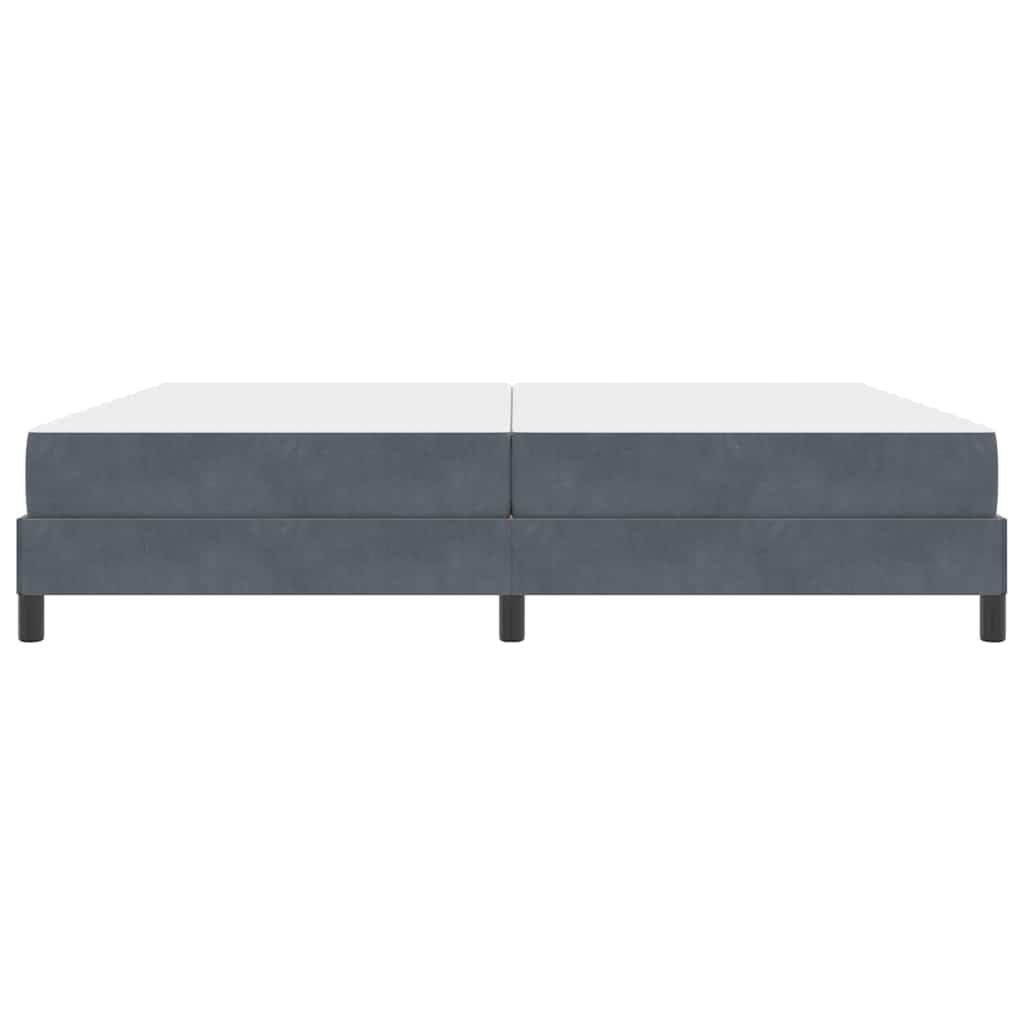 vidaXL Κρεβάτι box spring με στρώμα Σκούρο Γκρι 200 x 200 cm Βελούδο