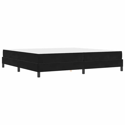 vidaXL Κρεβάτι box spring με στρώμα Μαύρο 200 x 200 cm Βελούδο