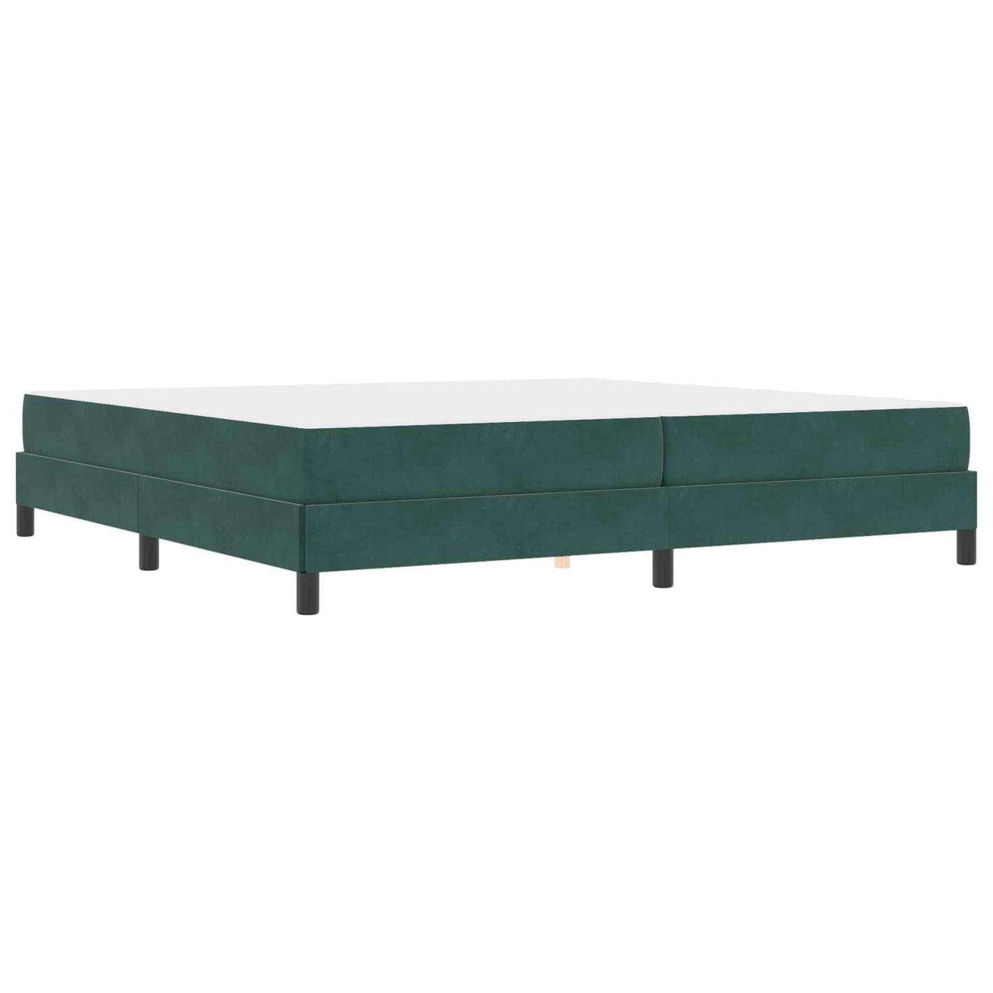 vidaXL Κρεβάτι με ελατήρια Σκούρο Πράσινο 200 x 200 cm ύφασμα