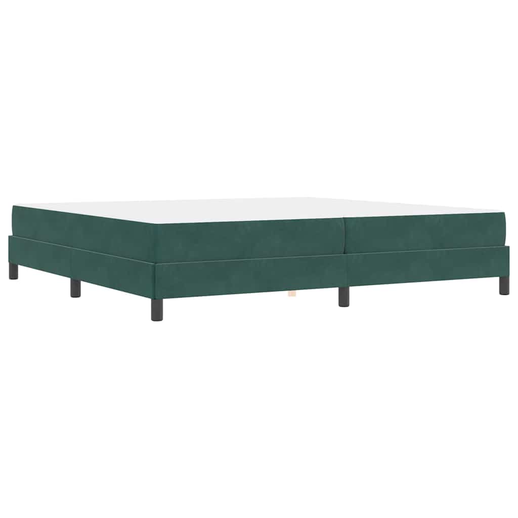 vidaXL Κρεβάτι με ελατήρια Σκούρο Πράσινο 200 x 200 cm ύφασμα