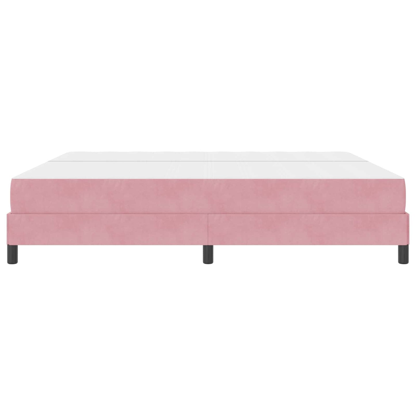 vidaXL Κρεβάτι box spring με στρώμα με στρώμα Ροζ 200 x 200 cm Βελούδο