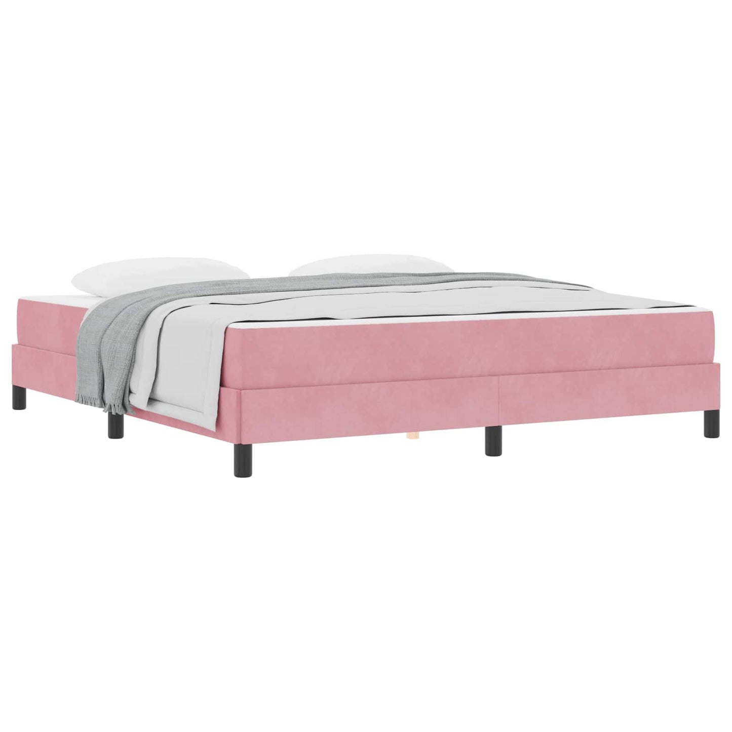 vidaXL Κρεβάτι με ελατήρια με στρώμα Ροζ 180 x 210 cm ύφασμα