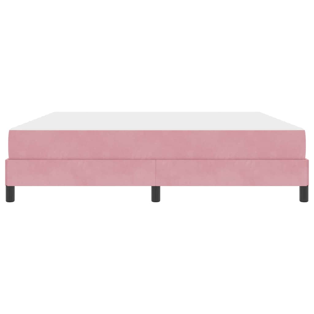 vidaXL Κρεβάτι με ελατήρια με στρώμα Ροζ 180 x 210 cm ύφασμα