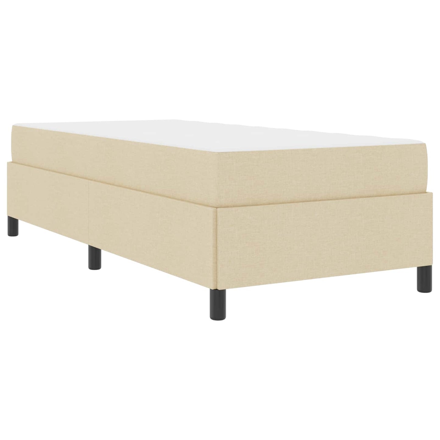 vidaXL Κρεβάτι με ελατήρια Κρεμ 80 x 200 cm ύφασμα