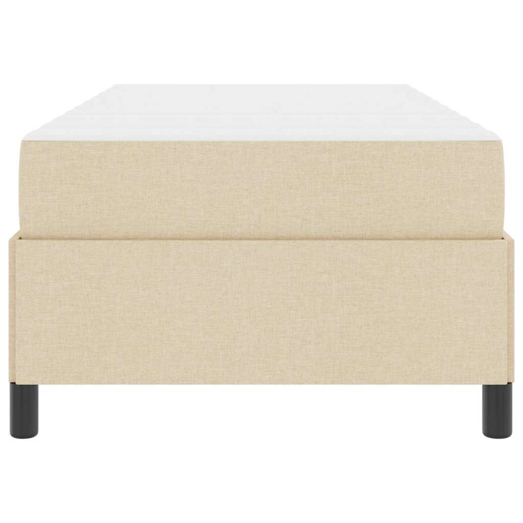 vidaXL Κρεβάτι με ελατήρια Κρεμ 80 x 200 cm ύφασμα