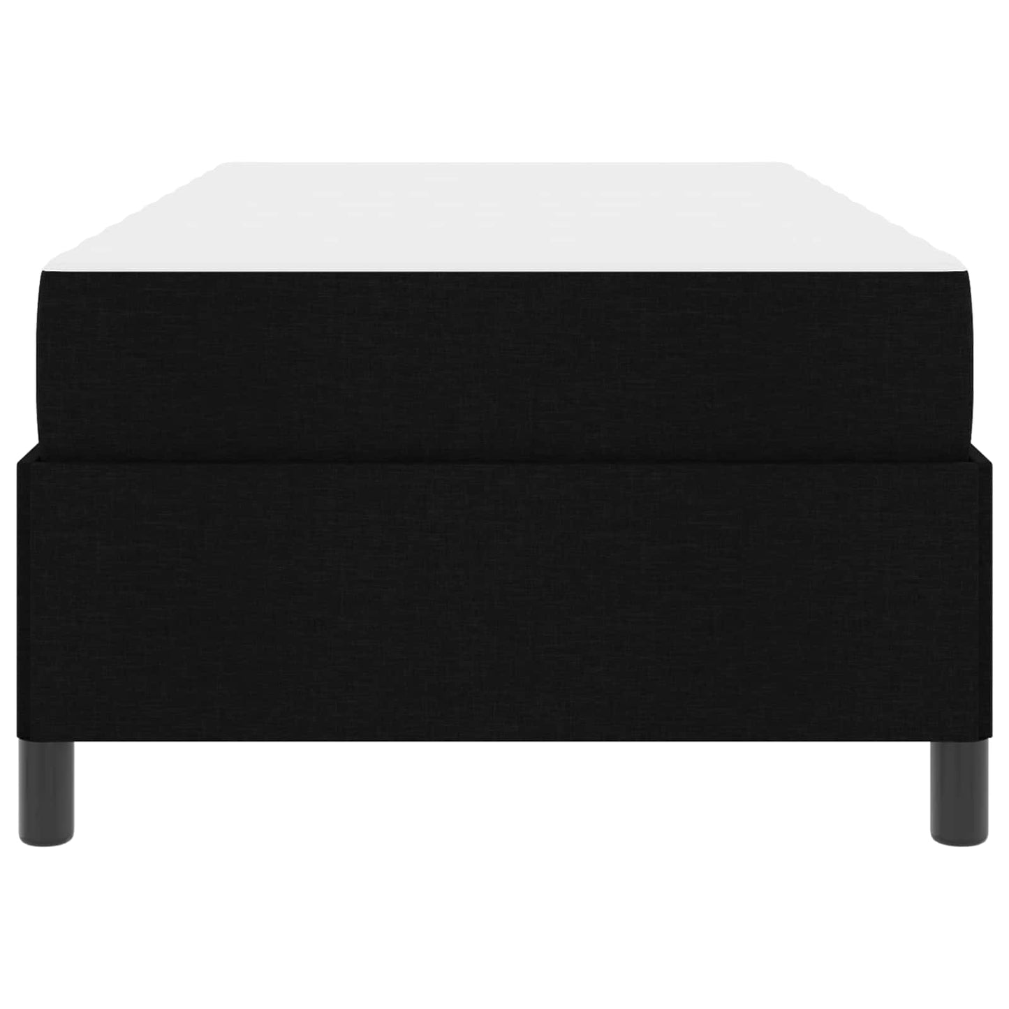 vidaXL Κρεβάτι με ελατήρια με στρώμα Μαύρο 90 x 190 cm ύφασμα