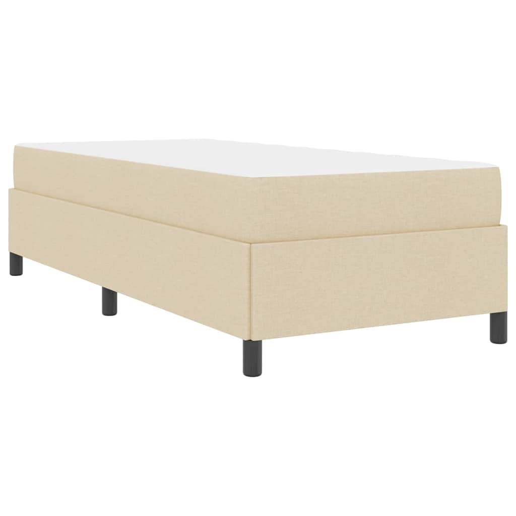vidaXL Κρεβάτι με ελατήρια με στρώμα Κρεμ 90 x 190 cm ύφασμα