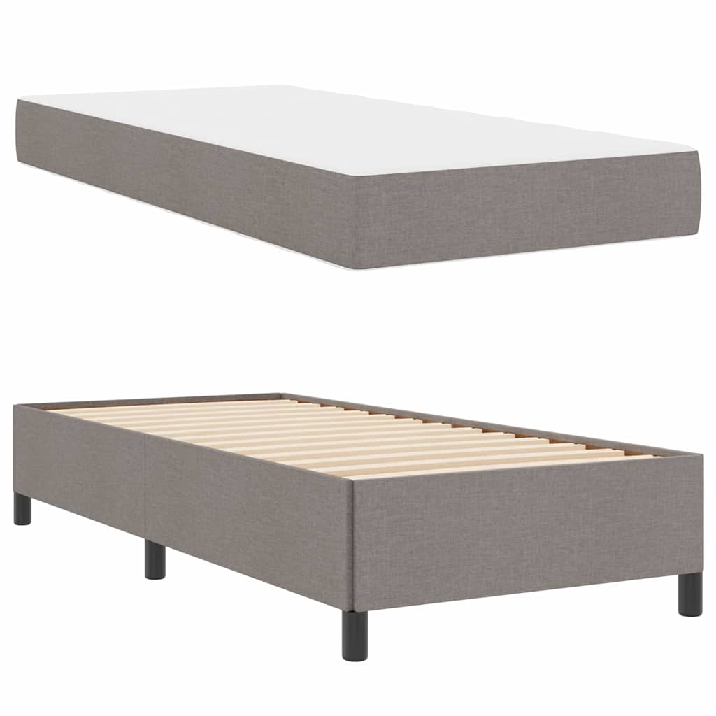 vidaXL Κρεβάτι με ελατήρια Κρέμα και Μαύρο 90 x 200 cm