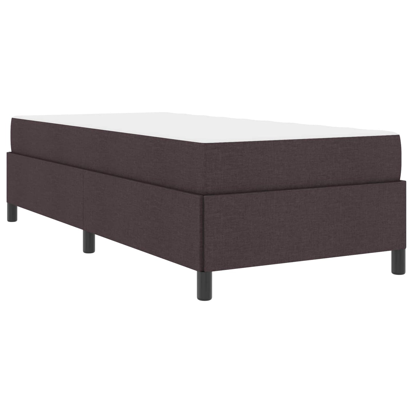 vidaXL Κρεβάτι με ελατήρια Σκούρο Καφέ 100 x 200 cm ύφασμα