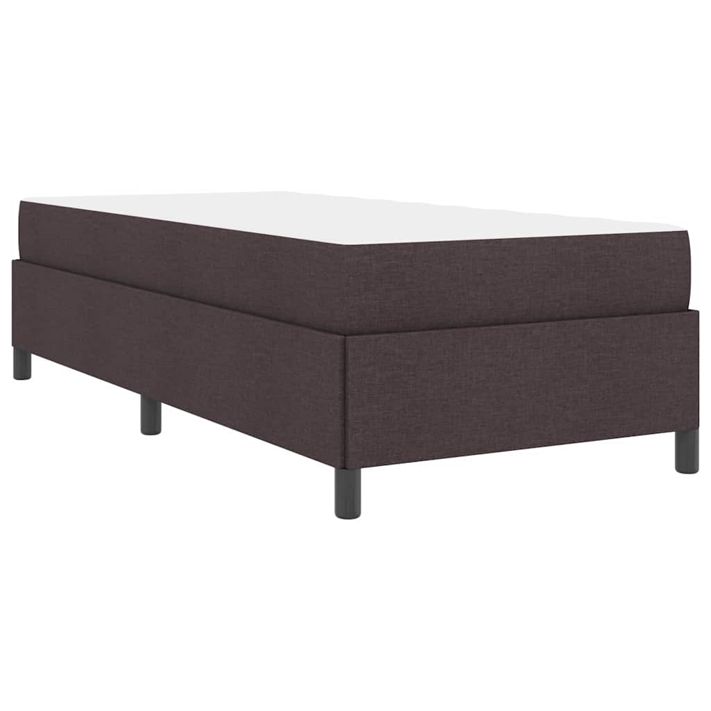 vidaXL Κρεβάτι με ελατήρια Σκούρο Καφέ 100 x 200 cm ύφασμα