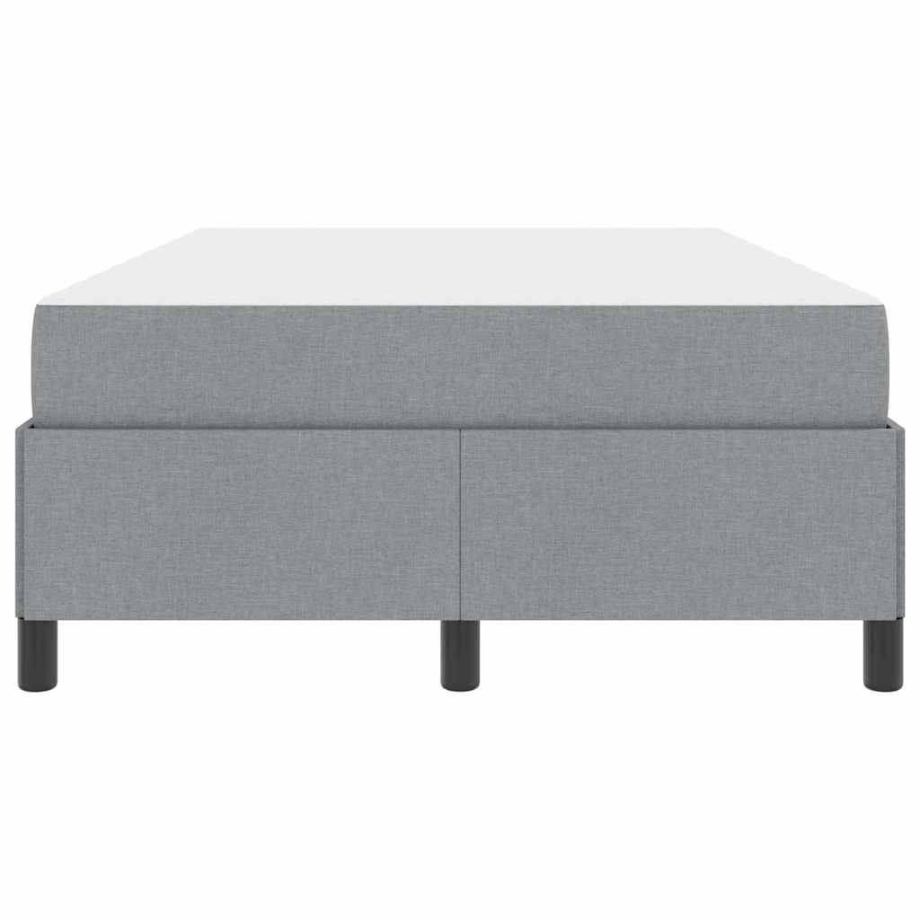 vidaXL Κρεβάτι με ελατήρια Ανοιχτό γκρι 120 x 190 cm ύφασμα