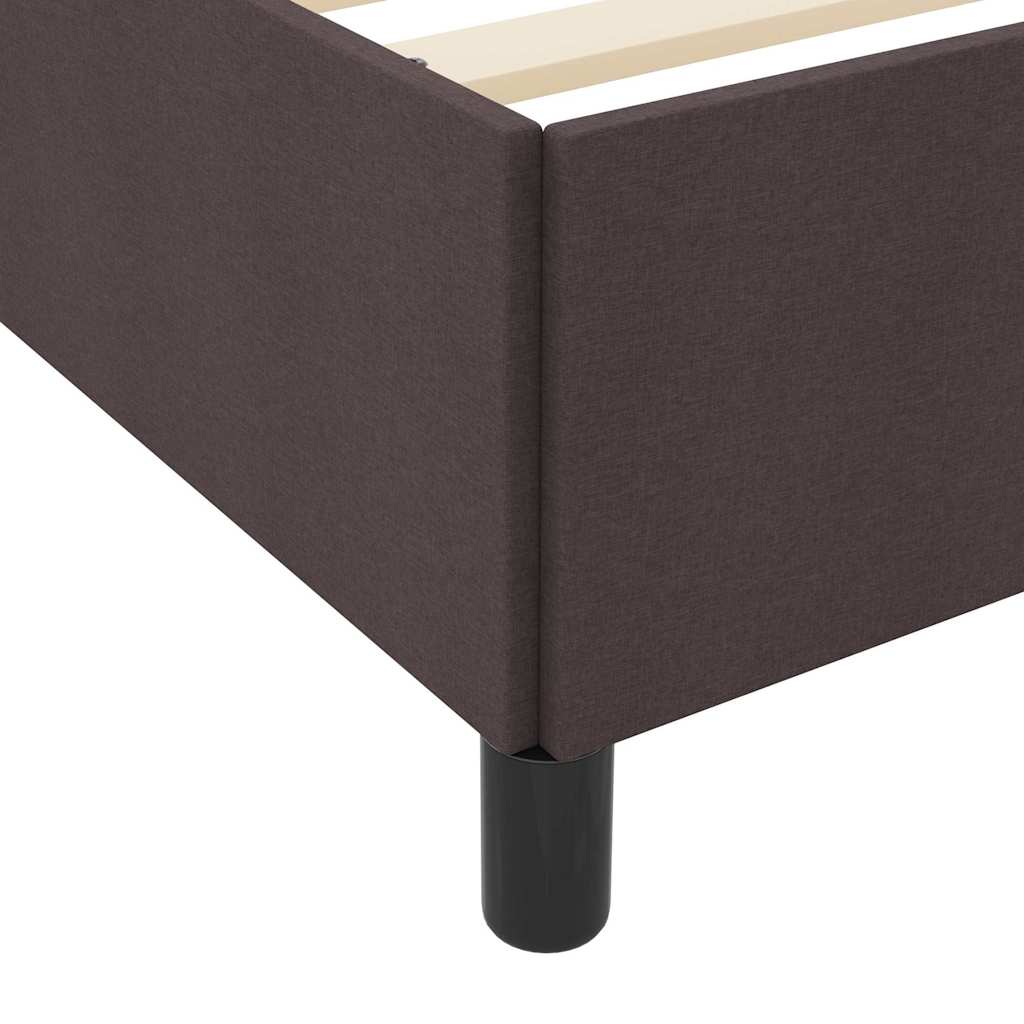 vidaXL Κρεβάτι με ελατήρια Σκούρο Καφέ 120 x 190 cm ύφασμα