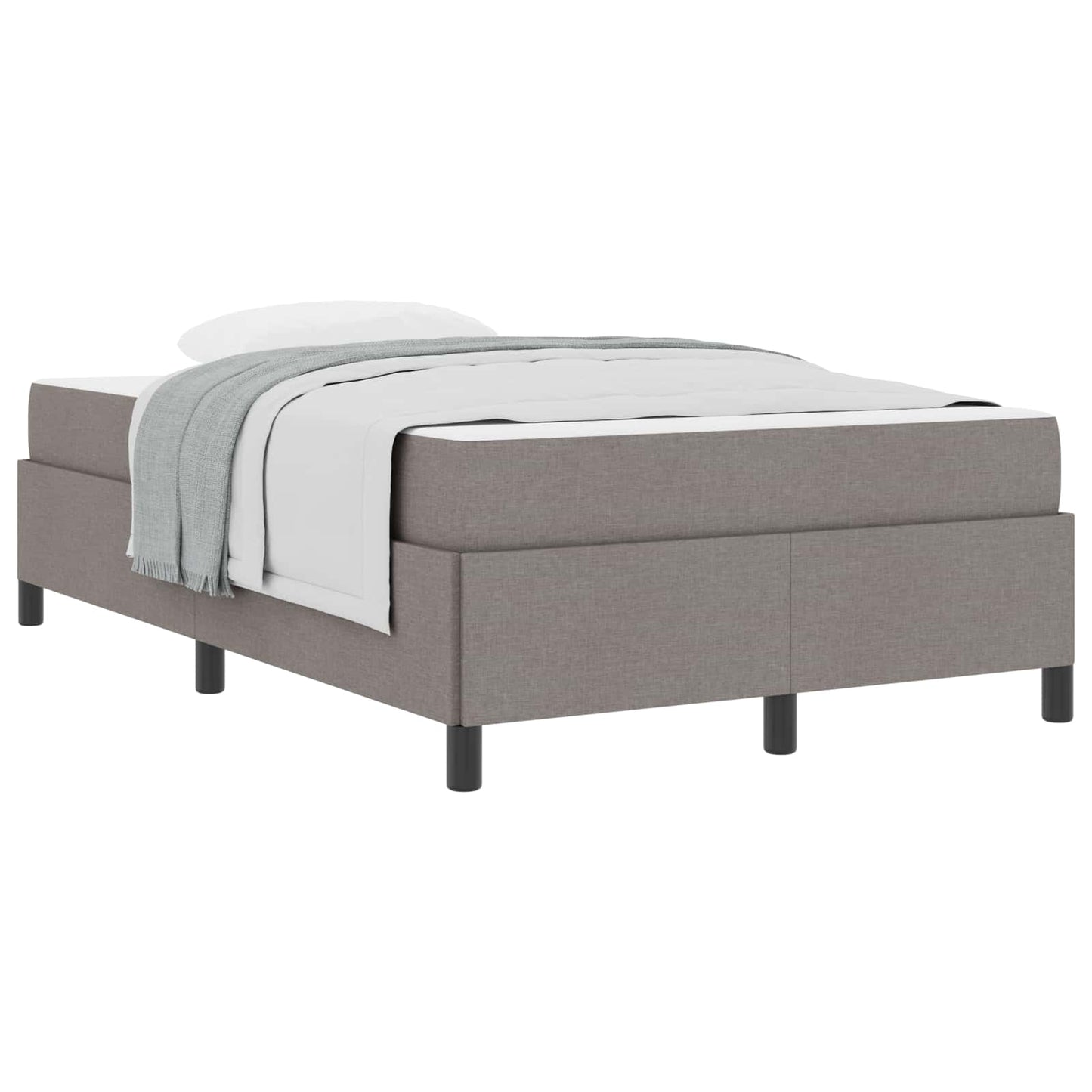 vidaXL Κρεβάτι με ελατήρια Taupe 120 x 190 cm ύφασμα