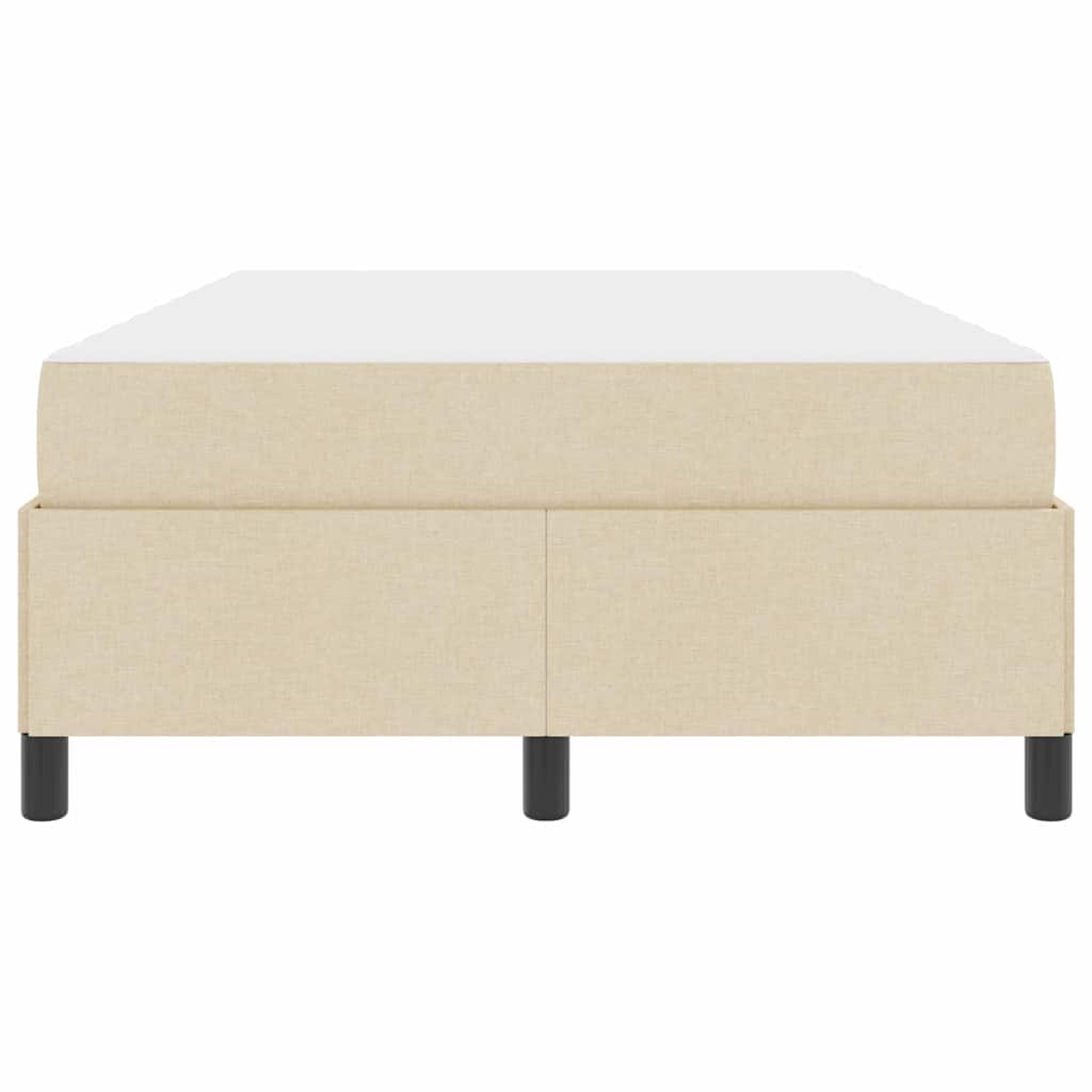 vidaXL Κρεβάτι με ελατήρια Κρεμ 120 x 190 cm ύφασμα