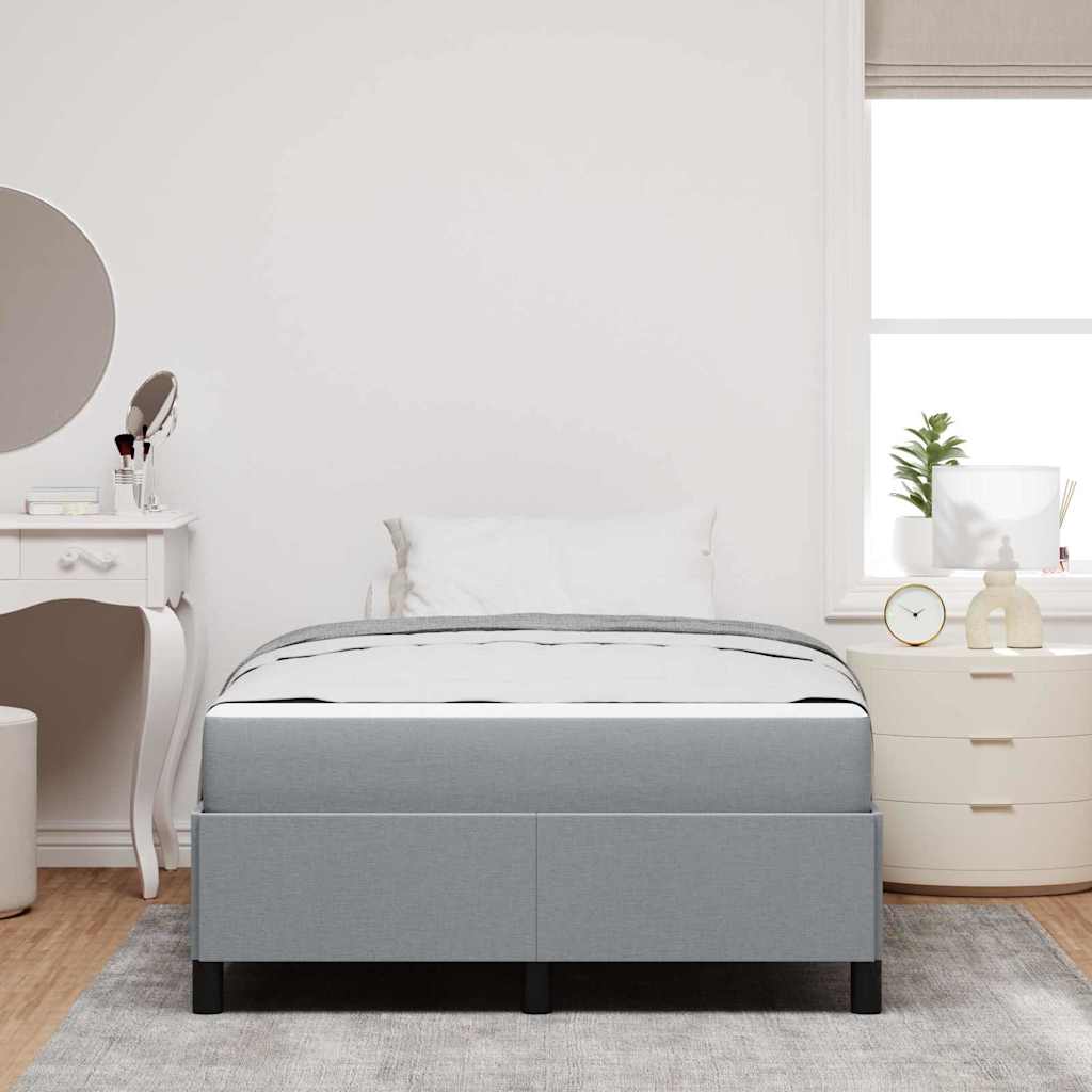 vidaXL Κρεβάτι με ελατήρια Ανοιχτό γκρι 120 x 200 cm ύφασμα