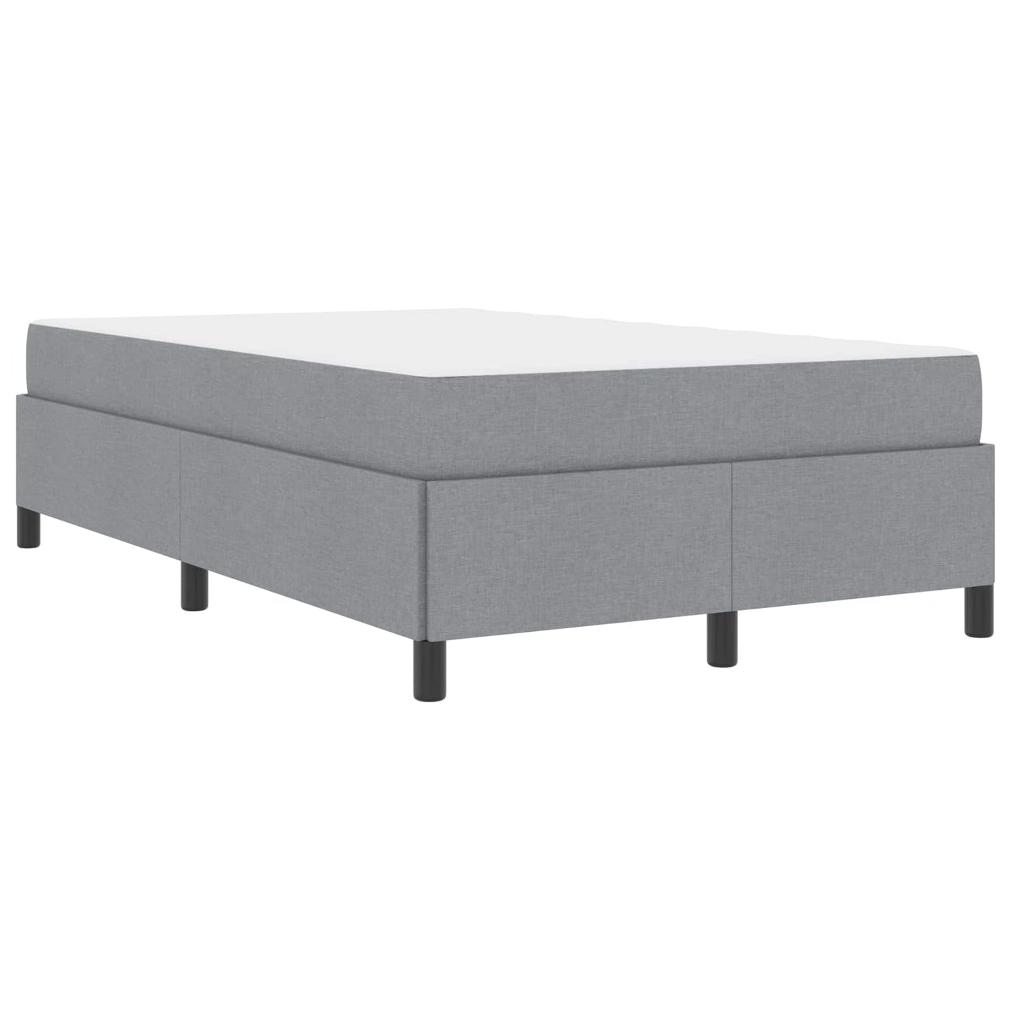 vidaXL Κρεβάτι με ελατήρια Ανοιχτό γκρι 120 x 200 cm ύφασμα