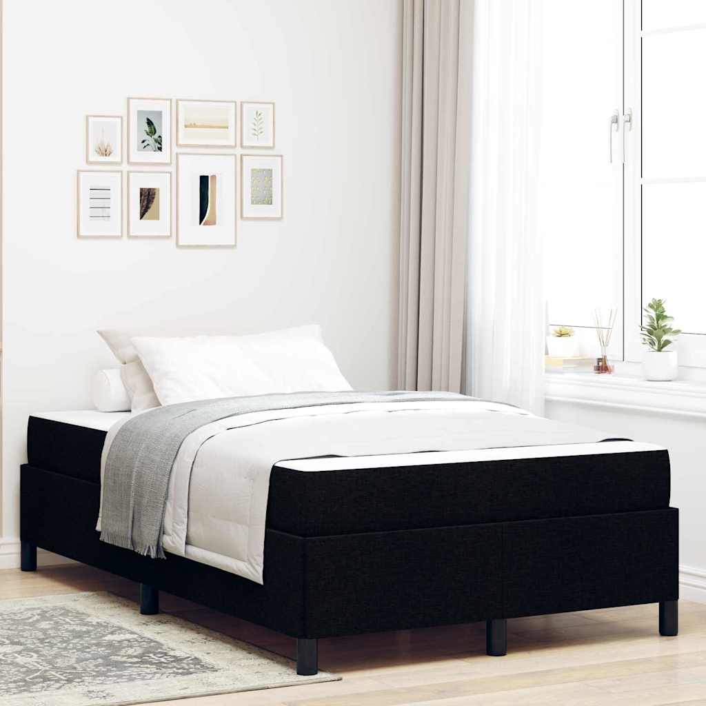 vidaXL Κρεβάτι με ελατήρια Μαύρο 120 x 200 cm ύφασμα