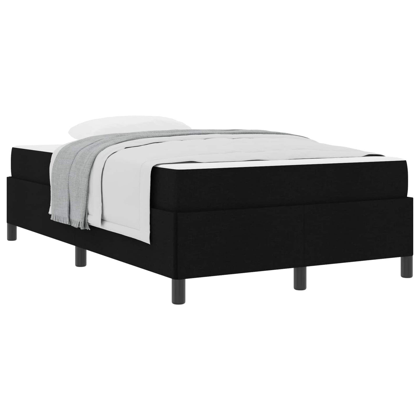 vidaXL Κρεβάτι με ελατήρια Μαύρο 120 x 200 cm ύφασμα
