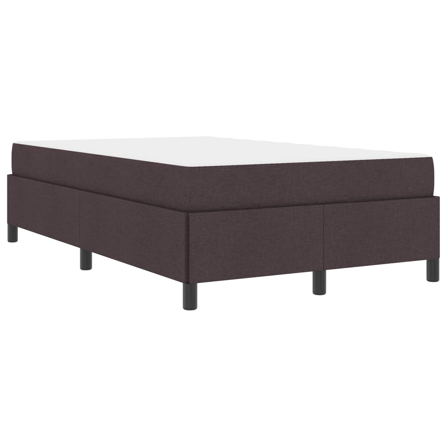 vidaXL Κρεβάτι με ελατήρια Σκούρο Καφέ 120 x 200 cm ύφασμα