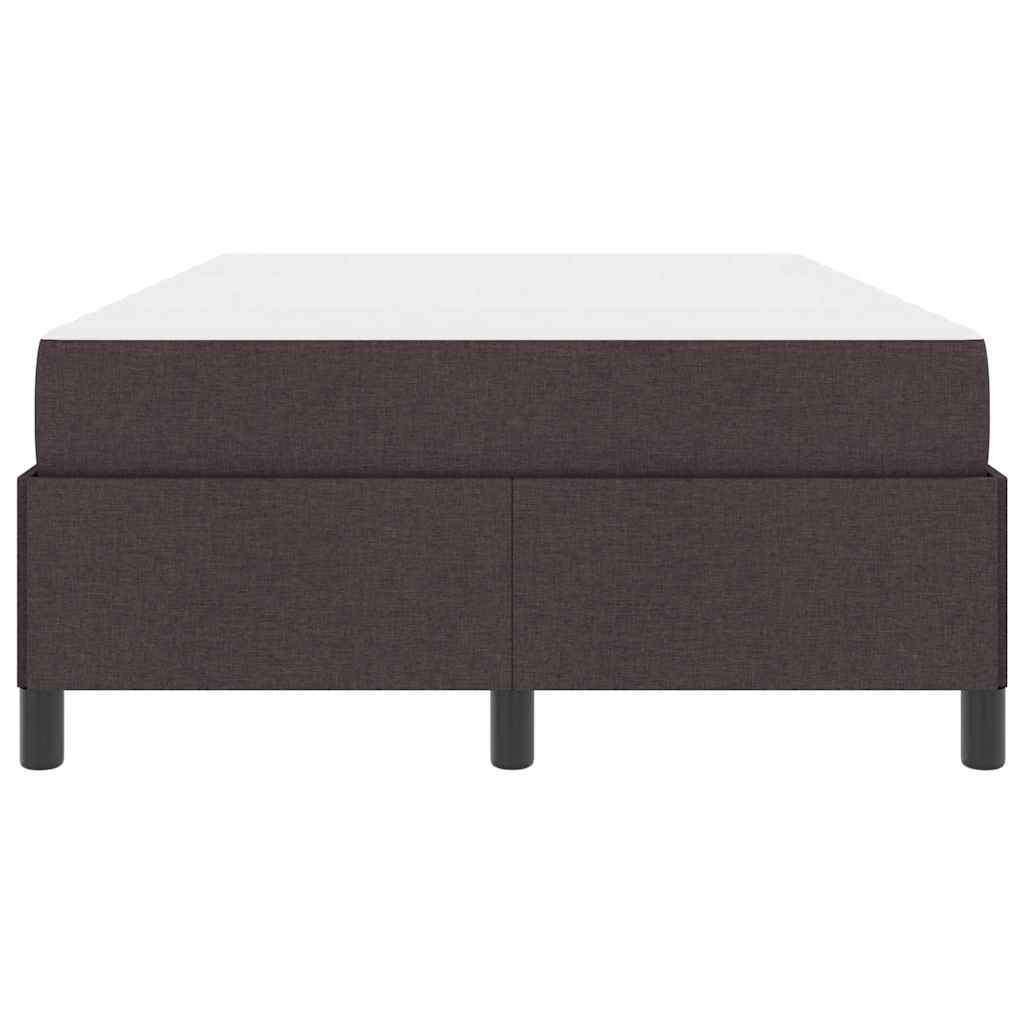 vidaXL Κρεβάτι με ελατήρια Σκούρο Καφέ 120 x 200 cm ύφασμα