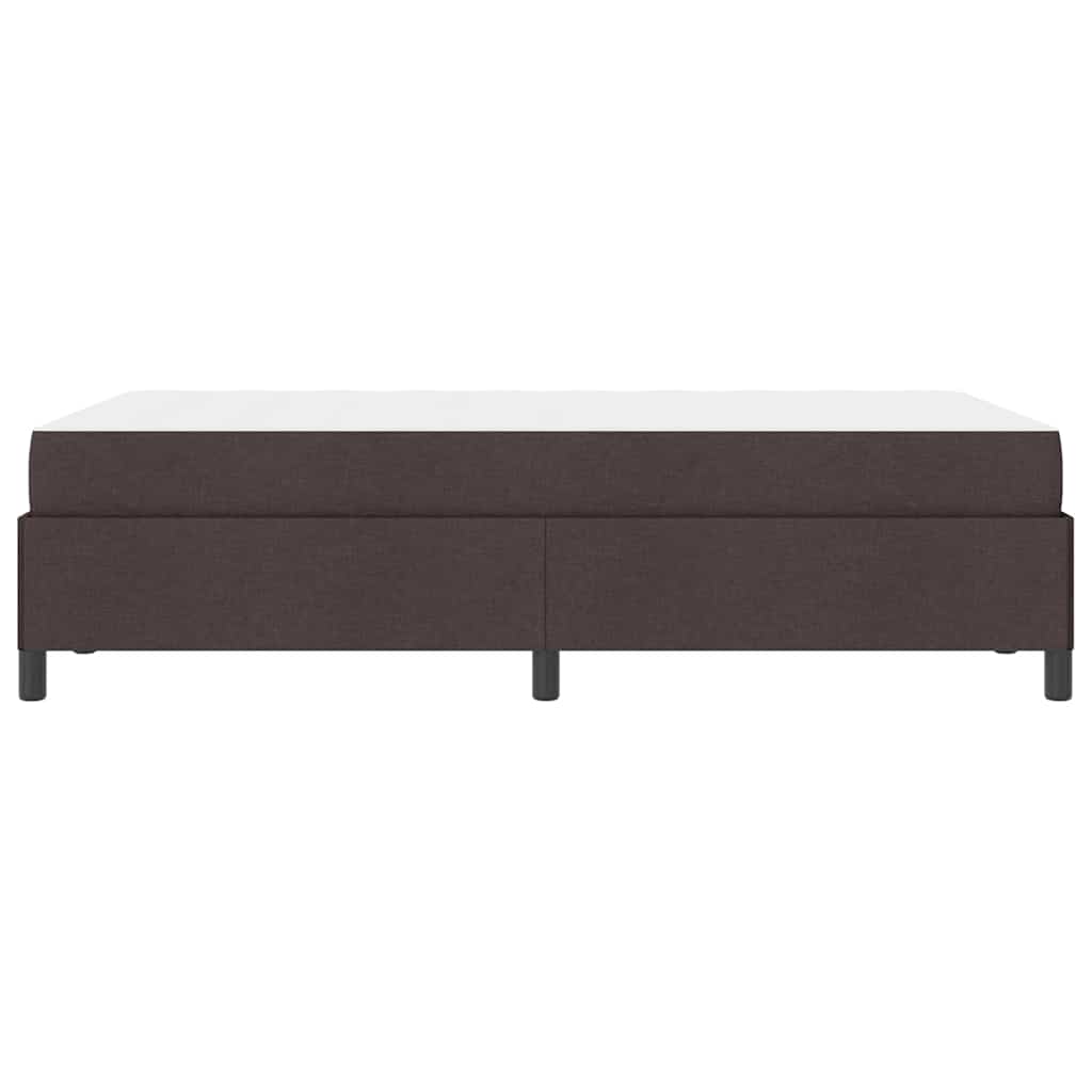 vidaXL Κρεβάτι με ελατήρια Σκούρο Καφέ 120 x 200 cm ύφασμα