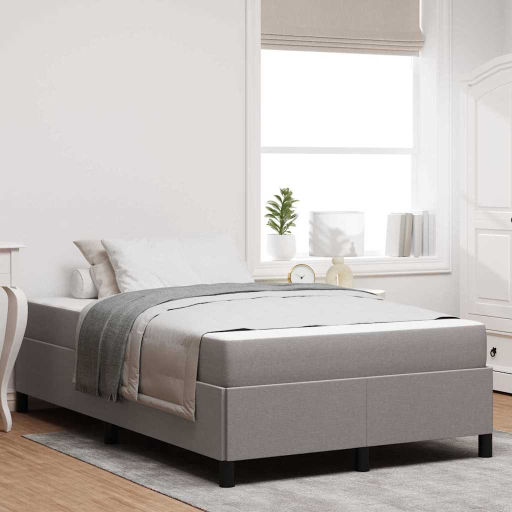 vidaXL Κρεβάτι με ελατήρια Taupe 120 x 200 cm ύφασμα