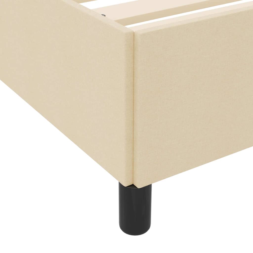 vidaXL Κρεβάτι με ελατήρια Κρέμα και Μαύρο 120 x 200 cm