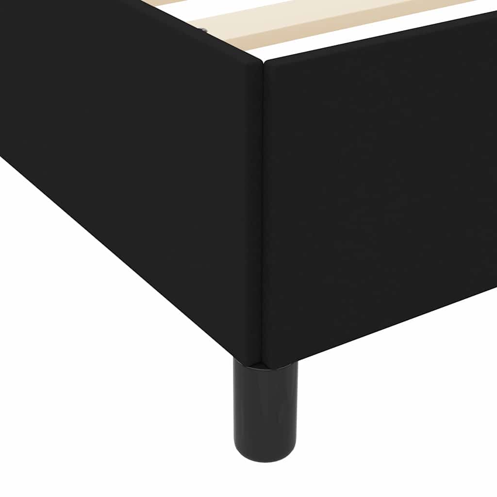 vidaXL Κρεβάτι με ελατήρια με στρώμα Μαύρο 140 x 190 cm ύφασμα
