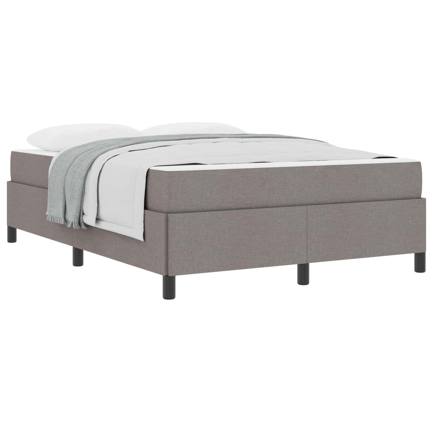 vidaXL Κρεβάτι με ελατήρια Taupe 140 x 200 cm ύφασμα