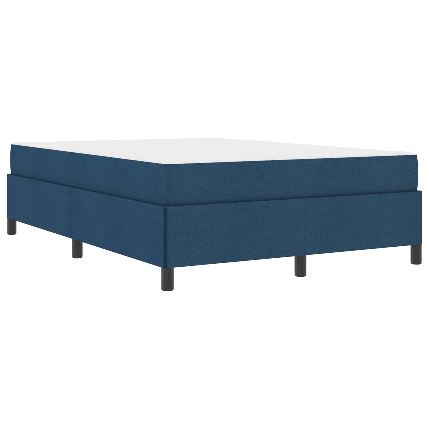 vidaXL Κρεβάτι με ελατήρια Μπλε 140 x 200 cm ύφασμα