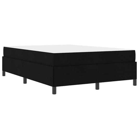 vidaXL Κρεβάτι με ελατήρια Μαύρο και Μαύρο 160 x 200 cm