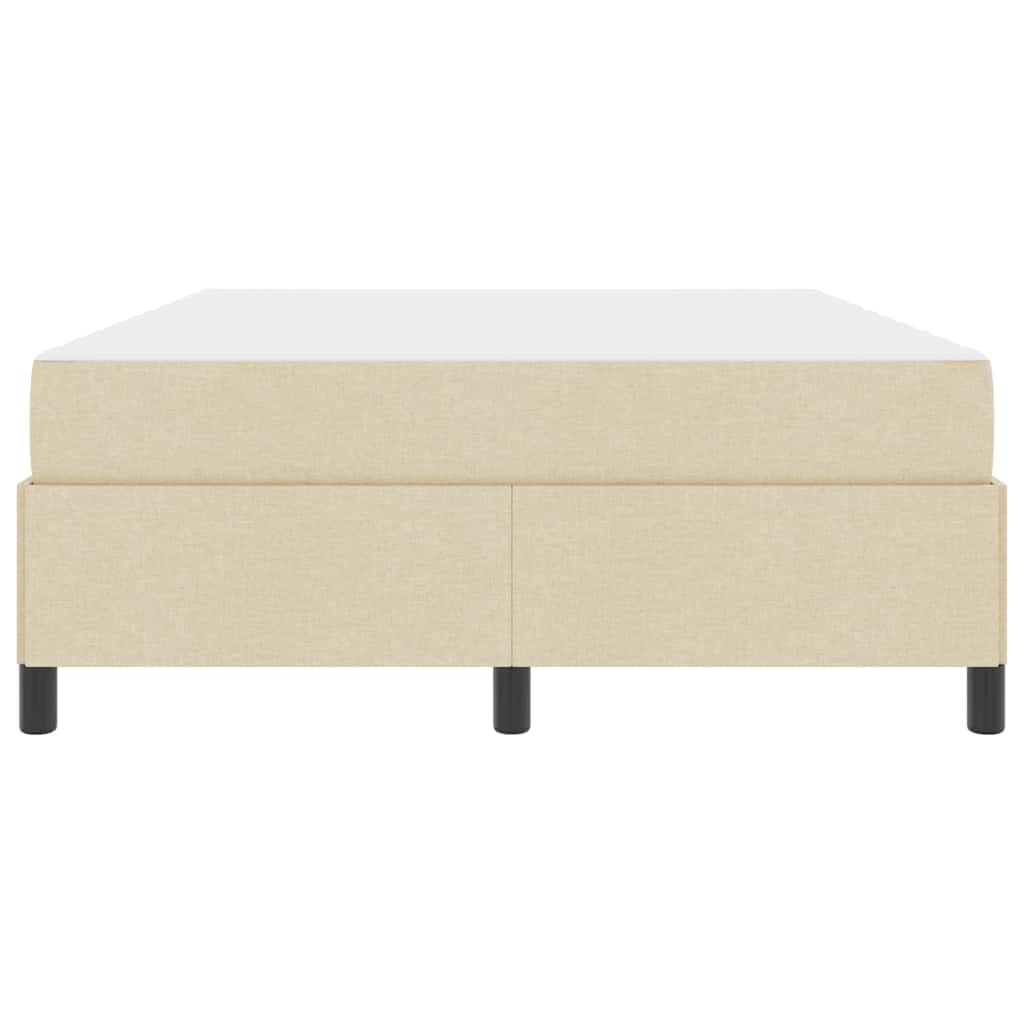 vidaXL Κρεβάτι με ελατήρια Κρέμα και Μαύρο 160 x 200 cm