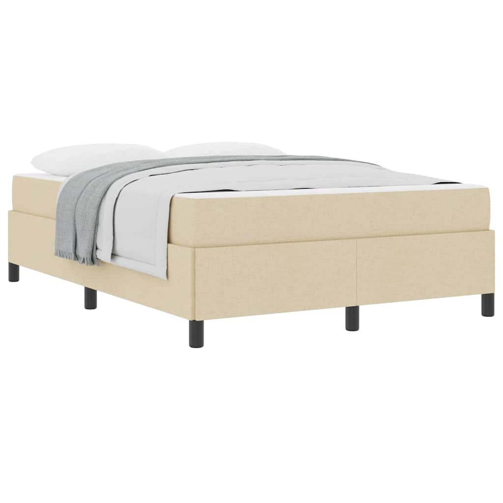 vidaXL Κρεβάτι με ελατήρια Κρέμα και Μαύρο 160 x 200 cm