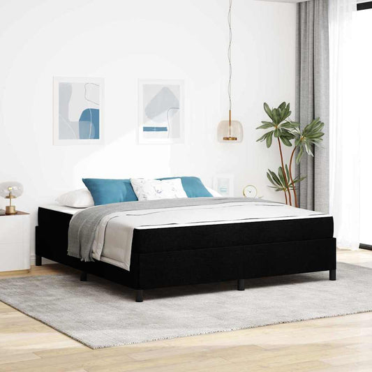 vidaXL Κρεβάτι με ελατήρια Μαύρο και Μαύρο 180 x 200 cm