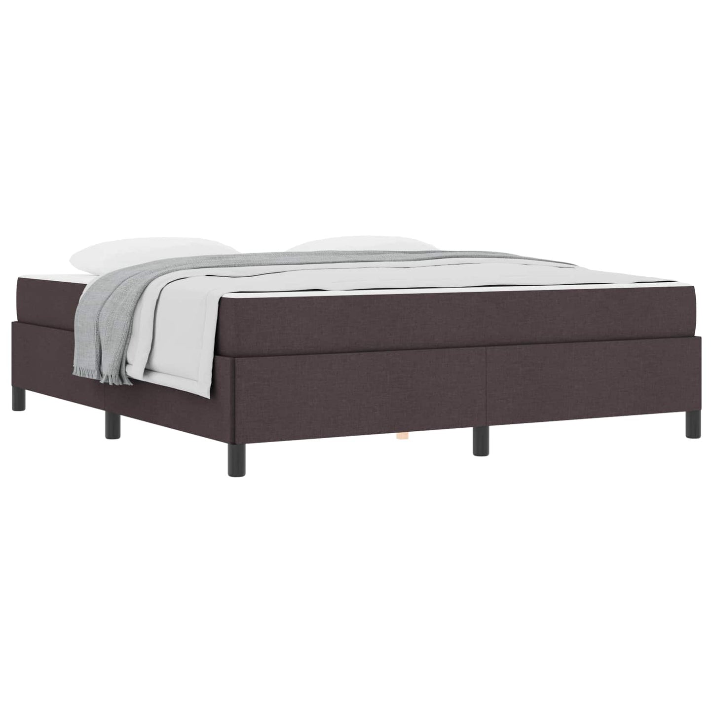 vidaXL Κρεβάτι με ελατήρια Σκούρο Καφέ 180 x 200 cm ύφασμα