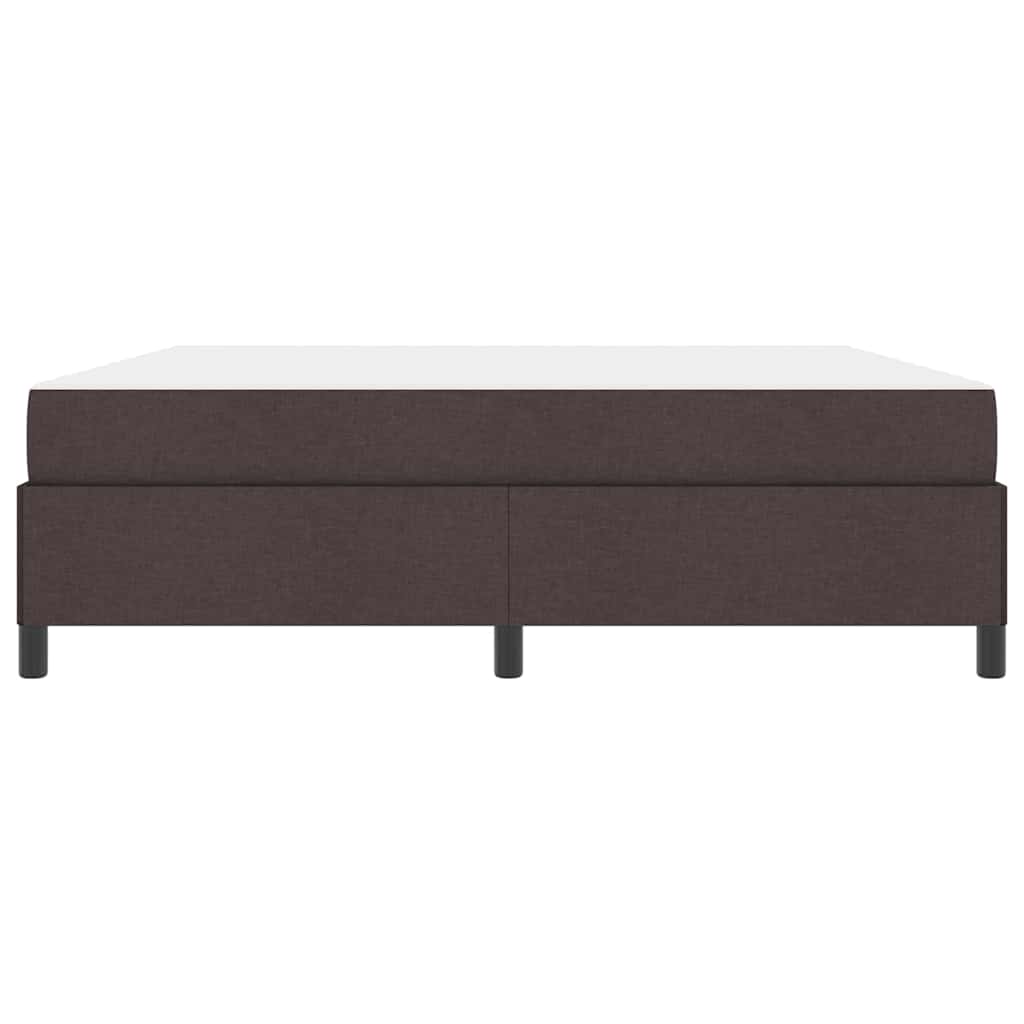 vidaXL Κρεβάτι με ελατήρια Σκούρο Καφέ 180 x 200 cm ύφασμα
