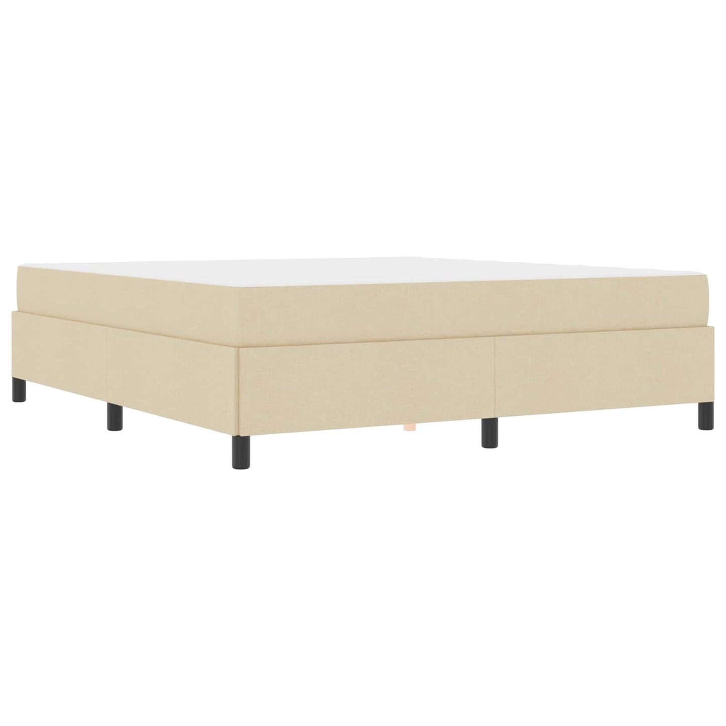 vidaXL Κρεβάτι με ελατήρια Κρεμ 180 x 200 cm ύφασμα
