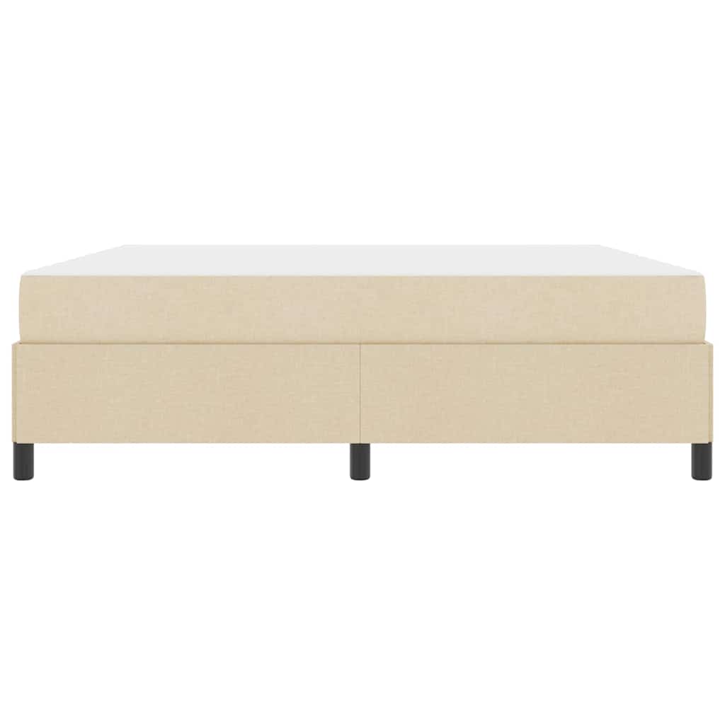 vidaXL Κρεβάτι με ελατήρια Κρεμ 180 x 200 cm ύφασμα